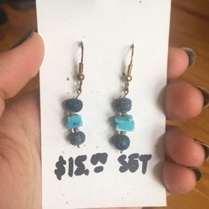 Blue earrings from the Phillipines